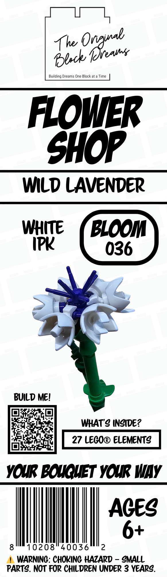 Wild Lavender – White – 1pk – Bloom 036