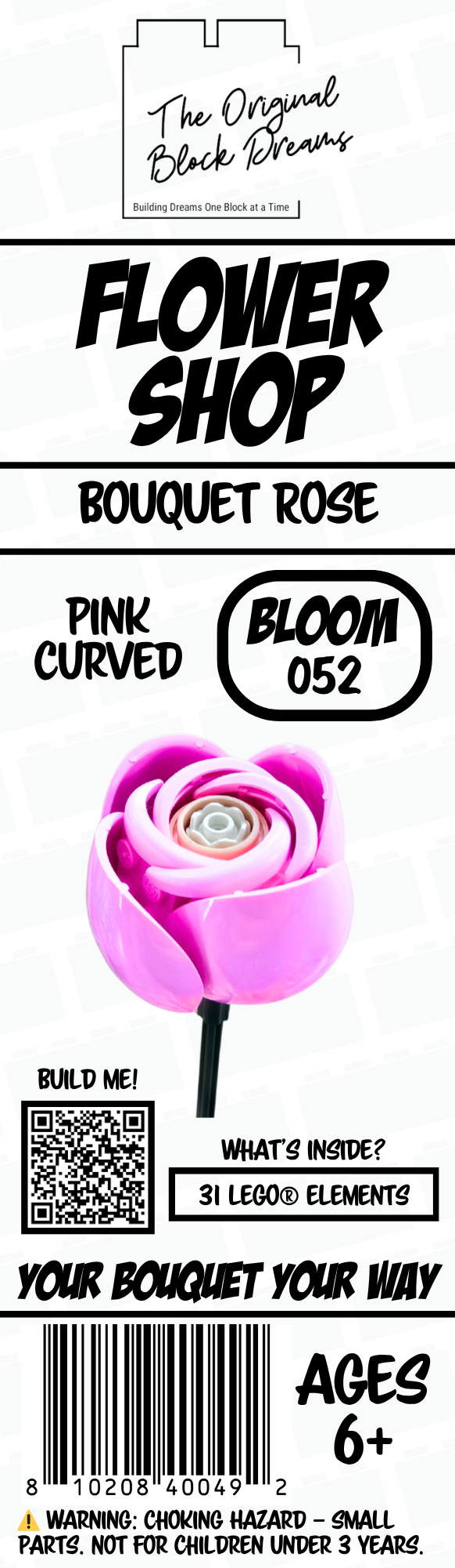 Elegant Rose – Pink – Curved – Bloom 003