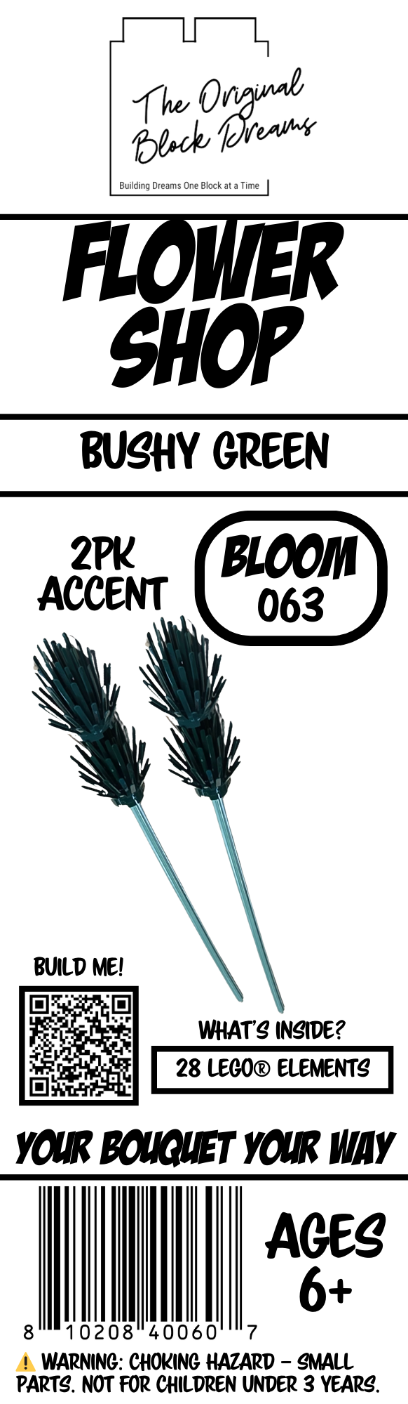 Bushy Green Accent – 2pk – Bloom 063