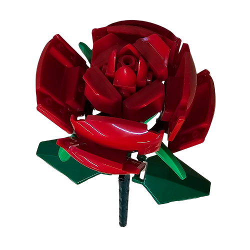 LEGO Elegant Red Rose - Straight Stem