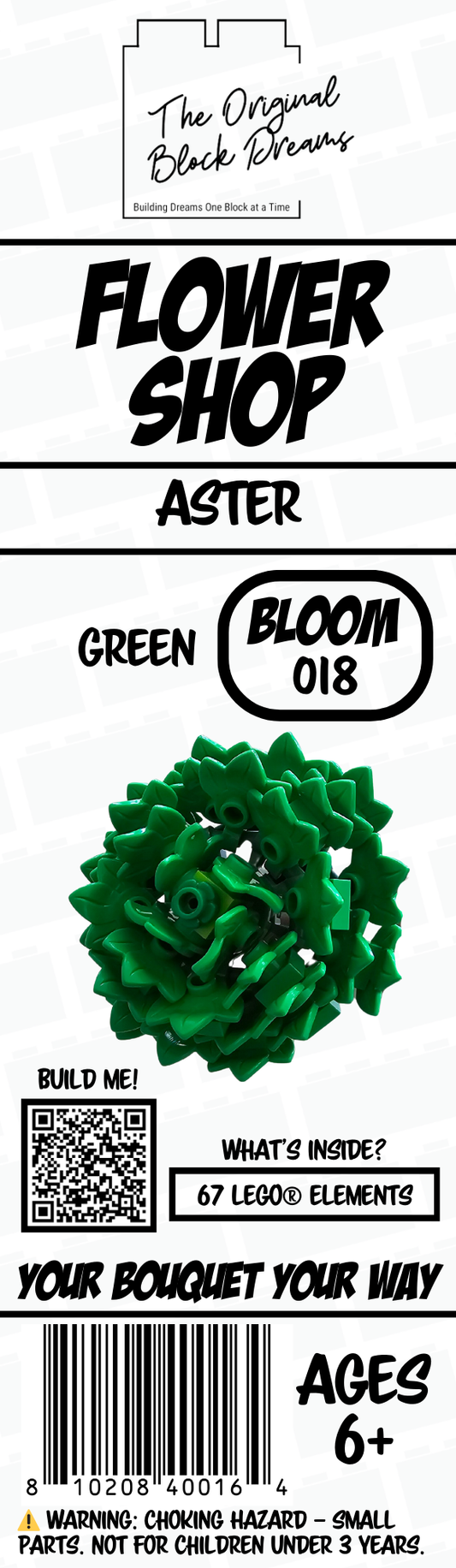 Aster – Green – 1pk – Bloom 018