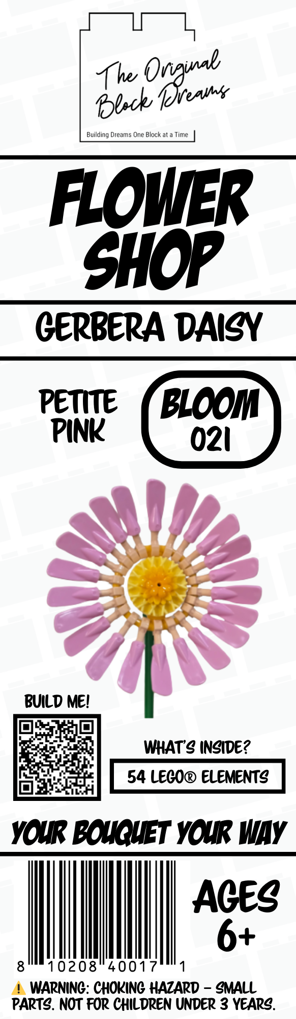 Petite Pink Gerbera Daisy – 1pk – Bloom 021