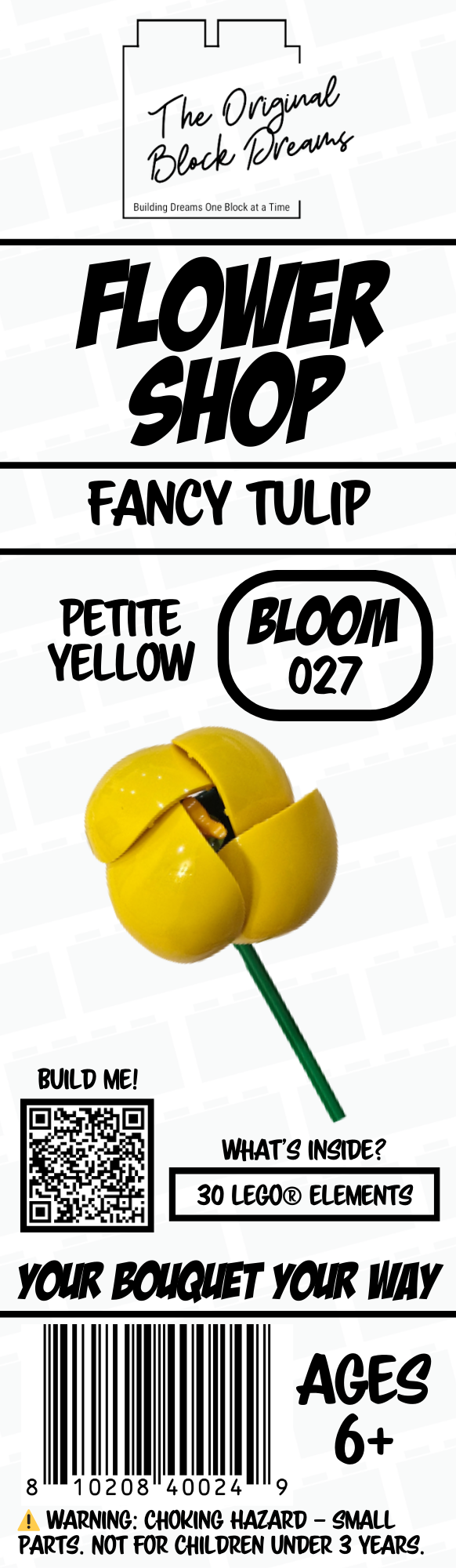Petite Fancy Tulip – Yellow – 1pk – Bloom 027