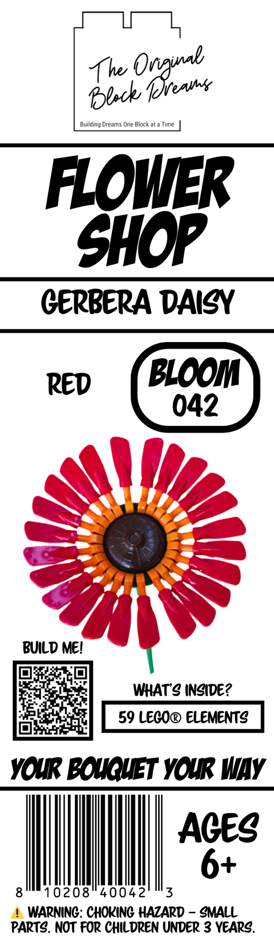 Gerbera Daisy Red – 1pk – Bloom 042