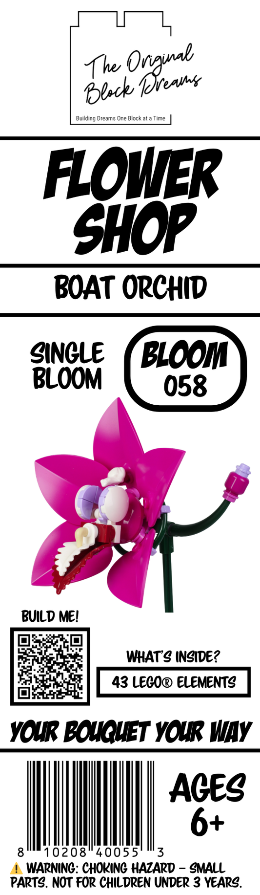 Boat Orchid - 1 Bloom
