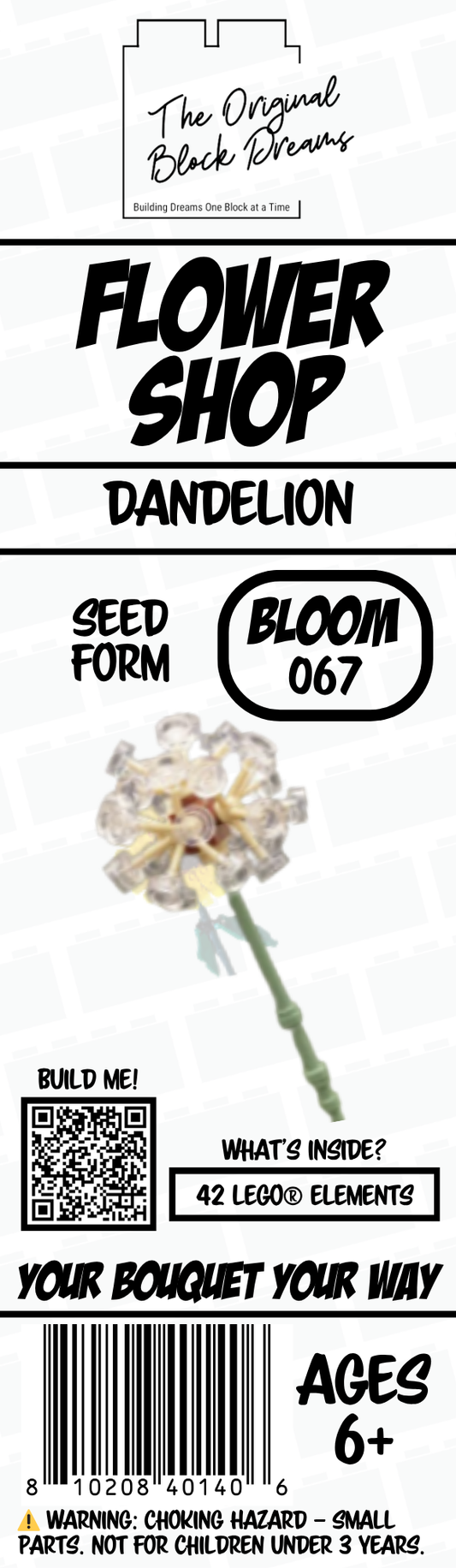 Dandelion Seed Form Block Bloom – Bloom 067