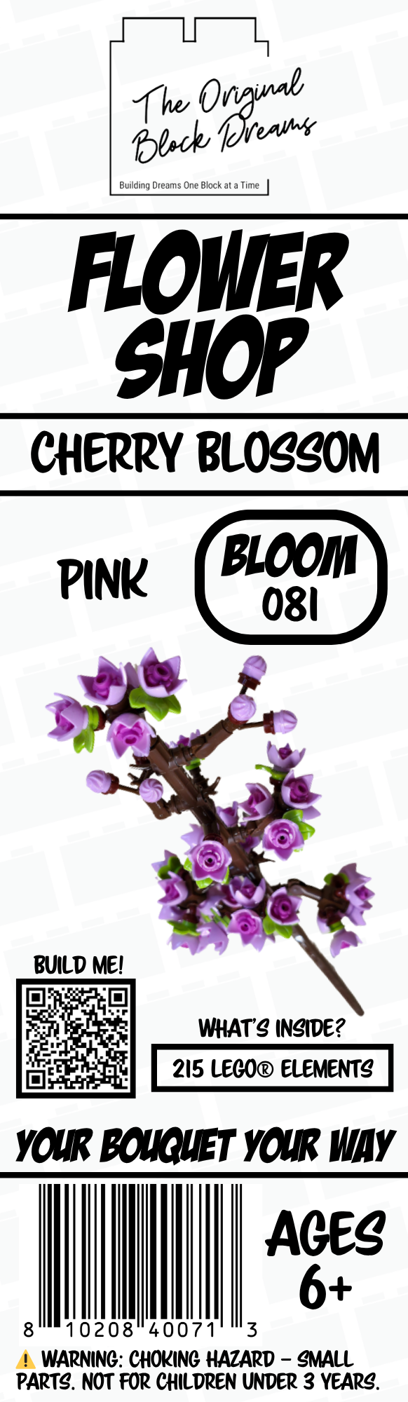 Pink Cherry Blossom Block Bloom – Bloom 081
