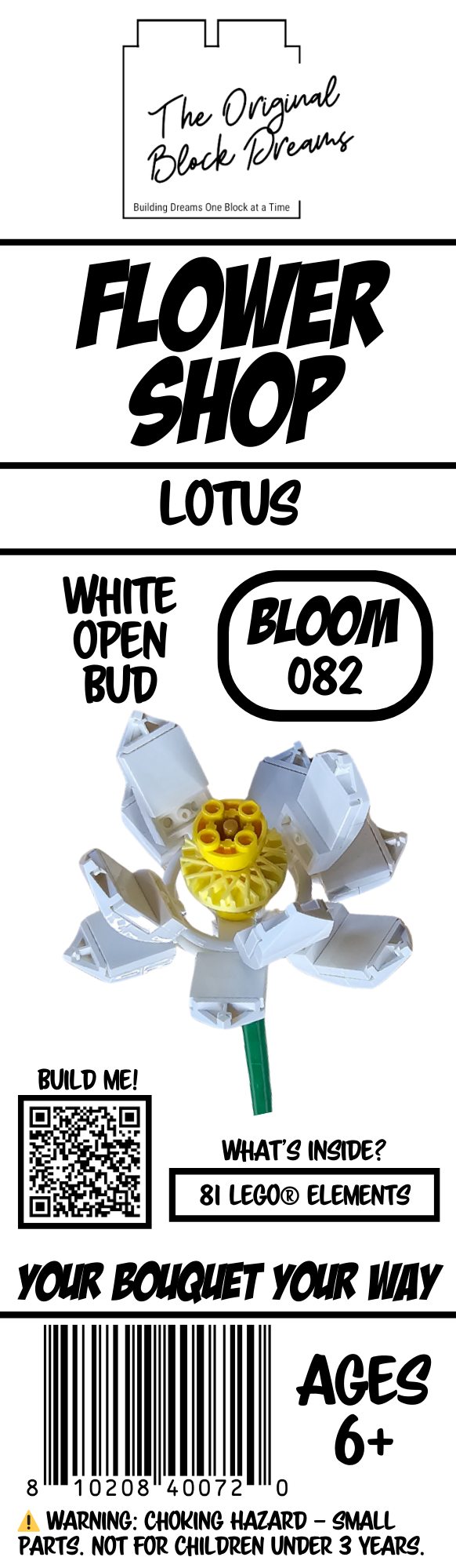 White Lotus Open Block Bloom – Bloom 082