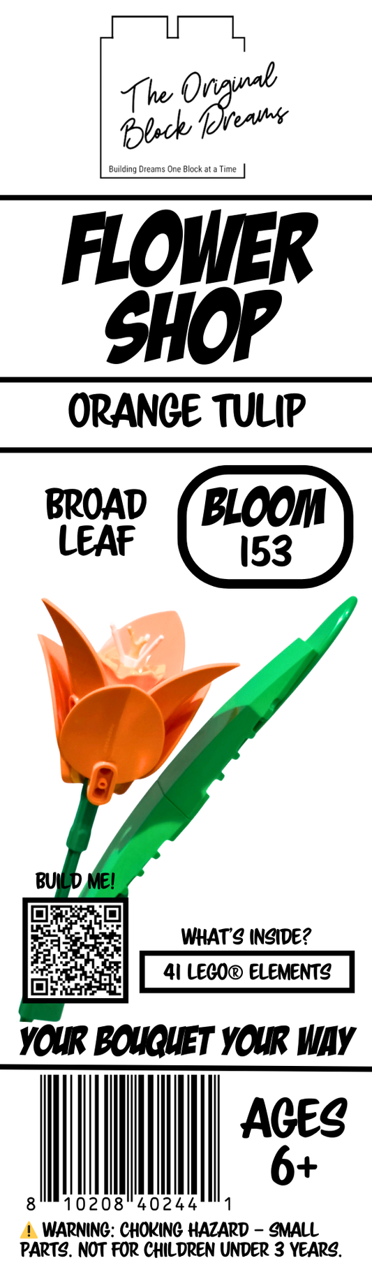 Orange Tulip – Broad Leaf orange-tulip-broad-leaf-bloom-153