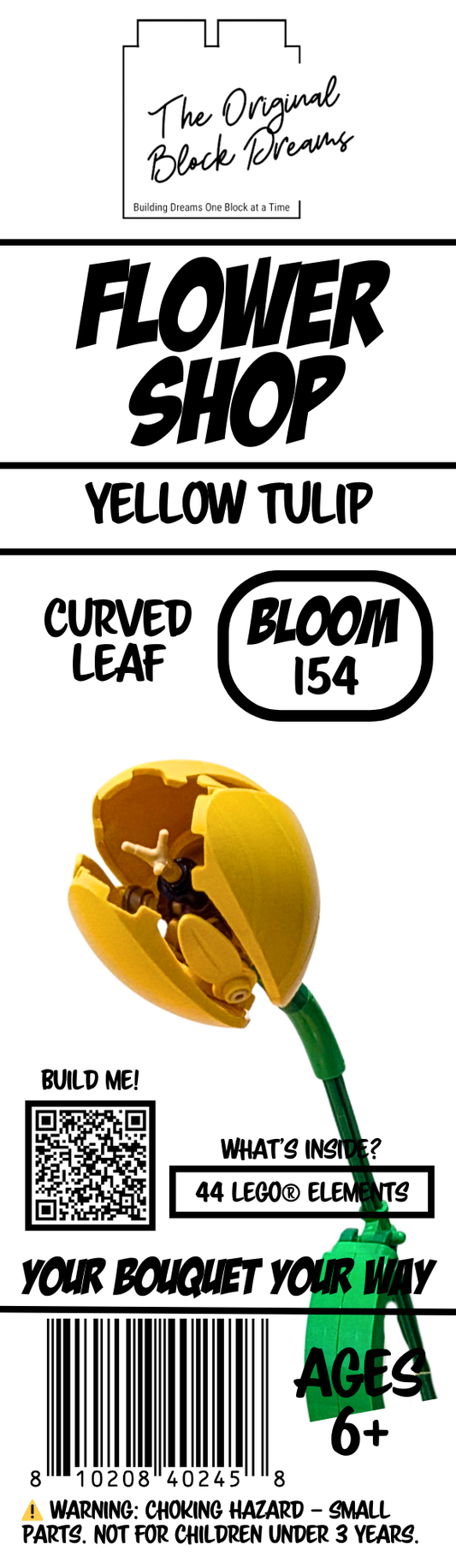 Yellow Tulip – Curved Leaf yellow-tulip-curved-leaf-bloom-154