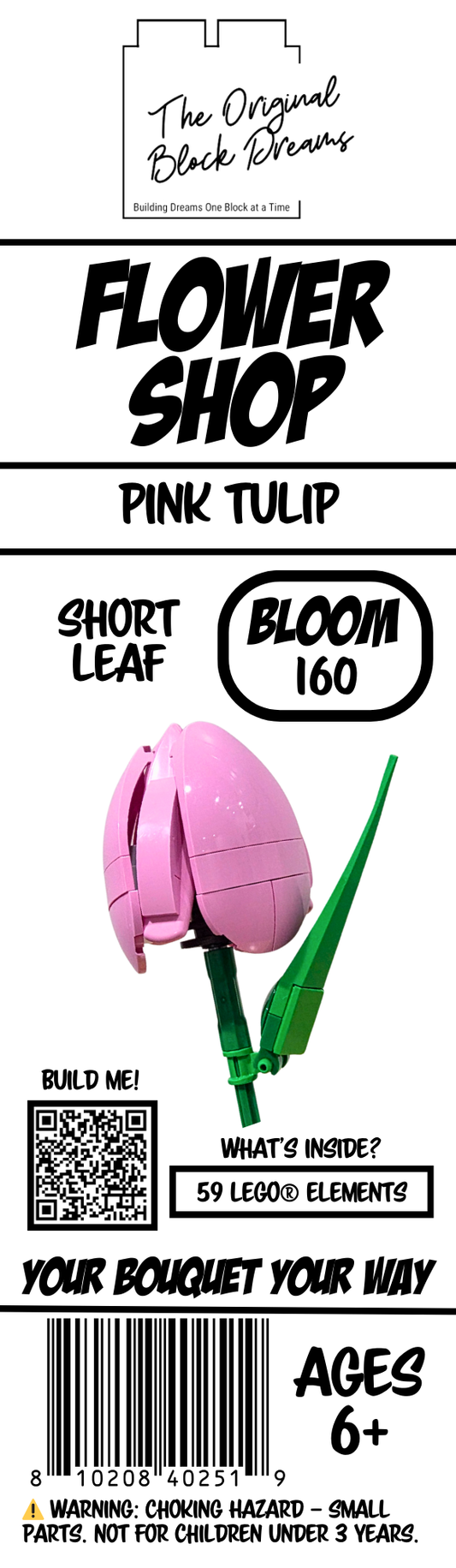 Pink Tulip – Short Leaf pink-tulip-short-leaf-bloom-160