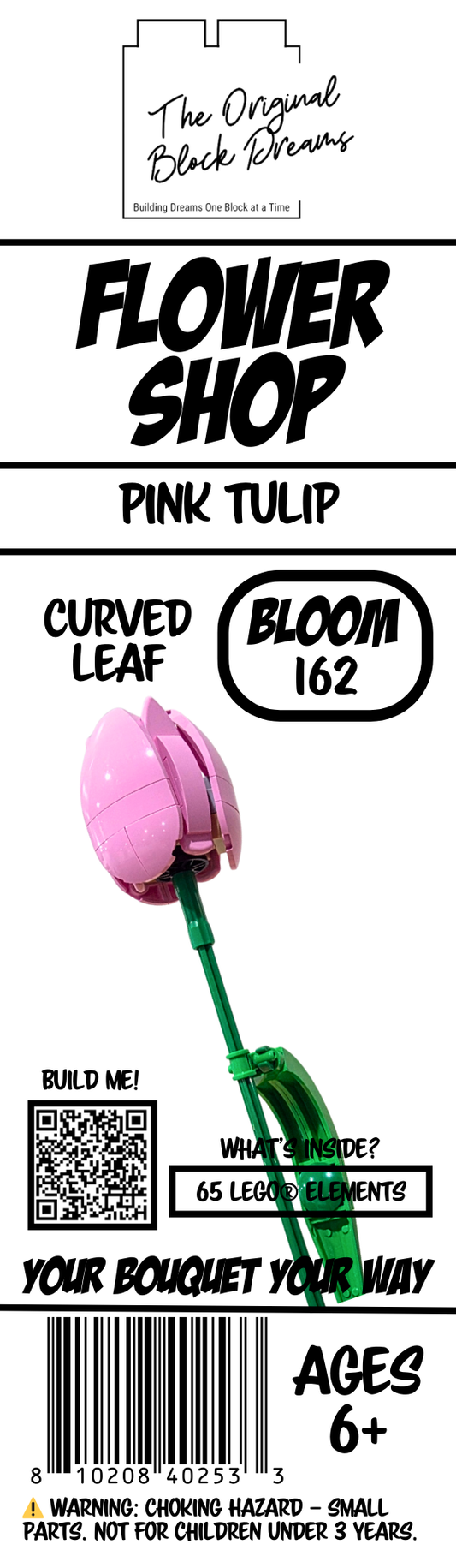 Pink Tulip – Curved Leaf pink-tulip-curved-leaf-bloom-162