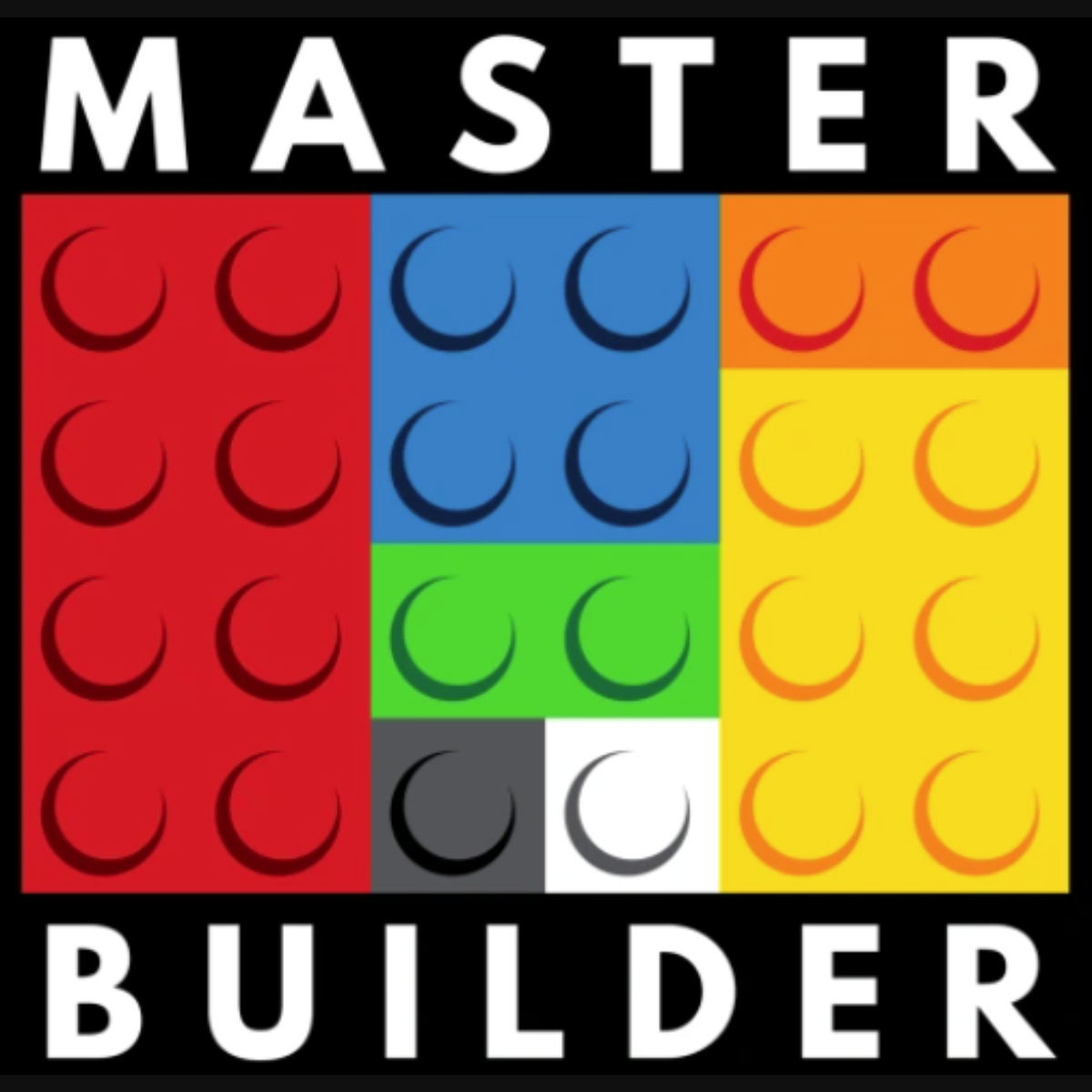 4" LEGO® Inspired Master Builder Vinyl Decal – Outdoor Rated