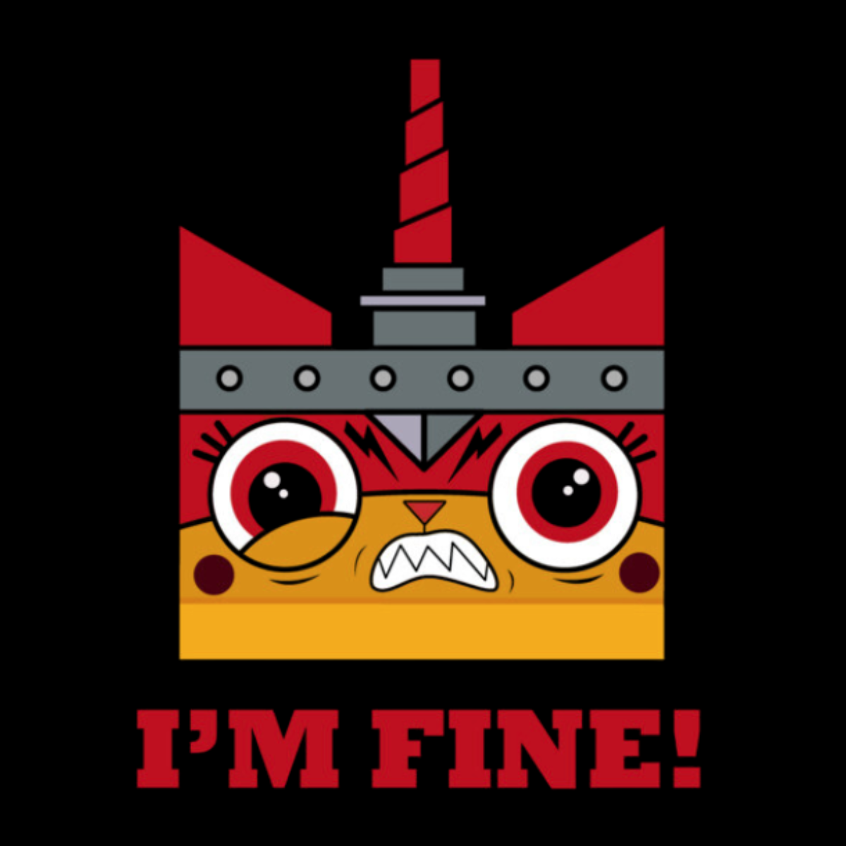 4" LEGO® Inspired I'm Fine Vinyl Decal – Outdoor Rated