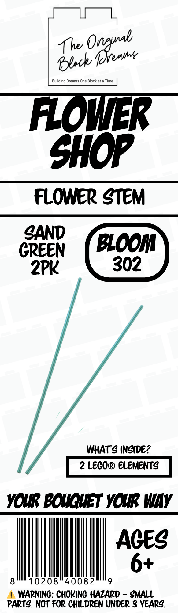 Sand Green Flower Stem 2pk – Bloom 302
