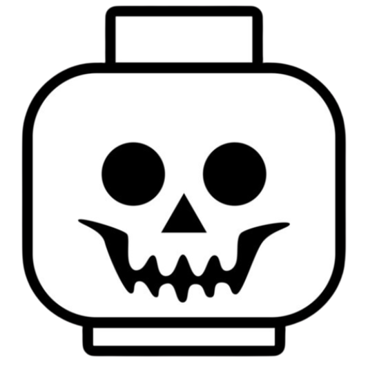 4" LEGO® Inspired Skull Vinyl Decal – Outdoor Rated
