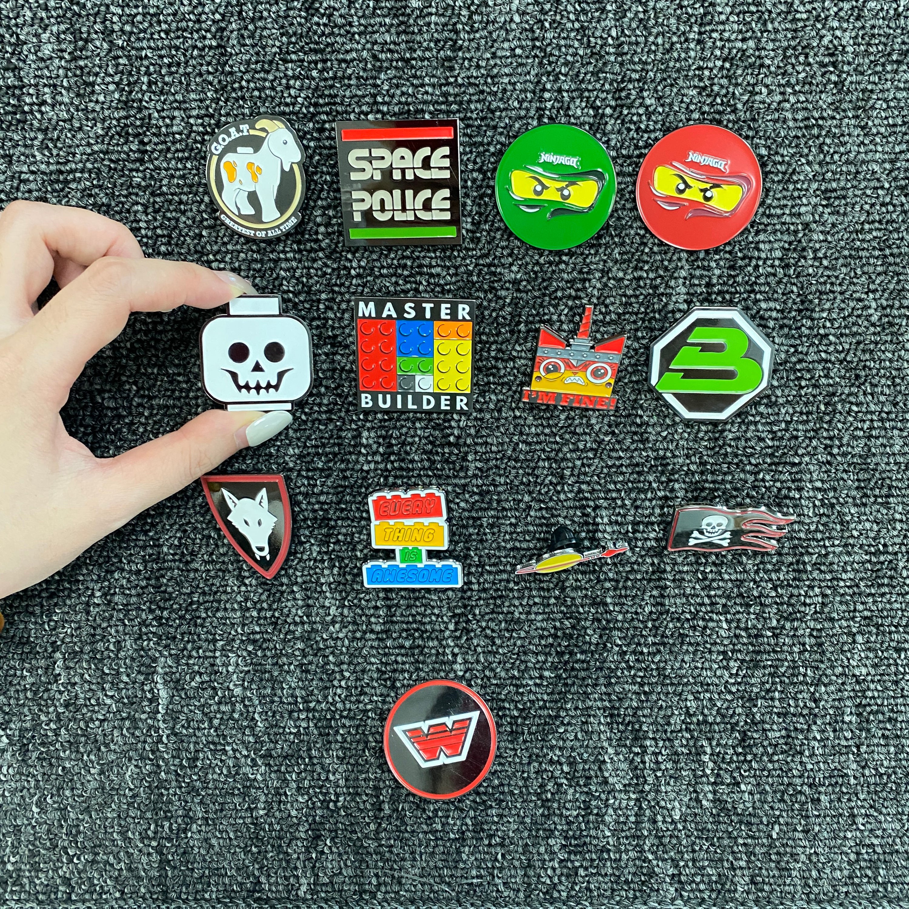 1.5" Soft Enamel Pins - With Card - 100ct Mix