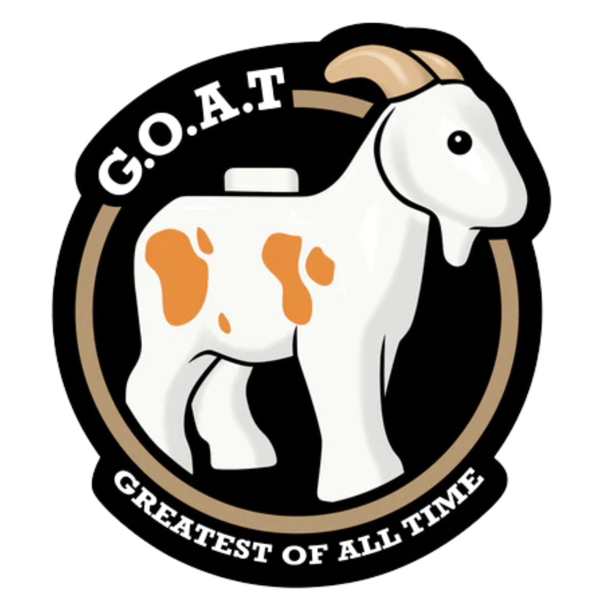 4" LEGO® Inspired G.O.A.T. Vinyl Decal – Outdoor Rated
