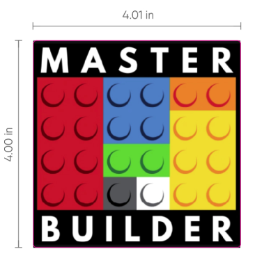 4" LEGO Decals - Pack of 100 - Assorted Mix