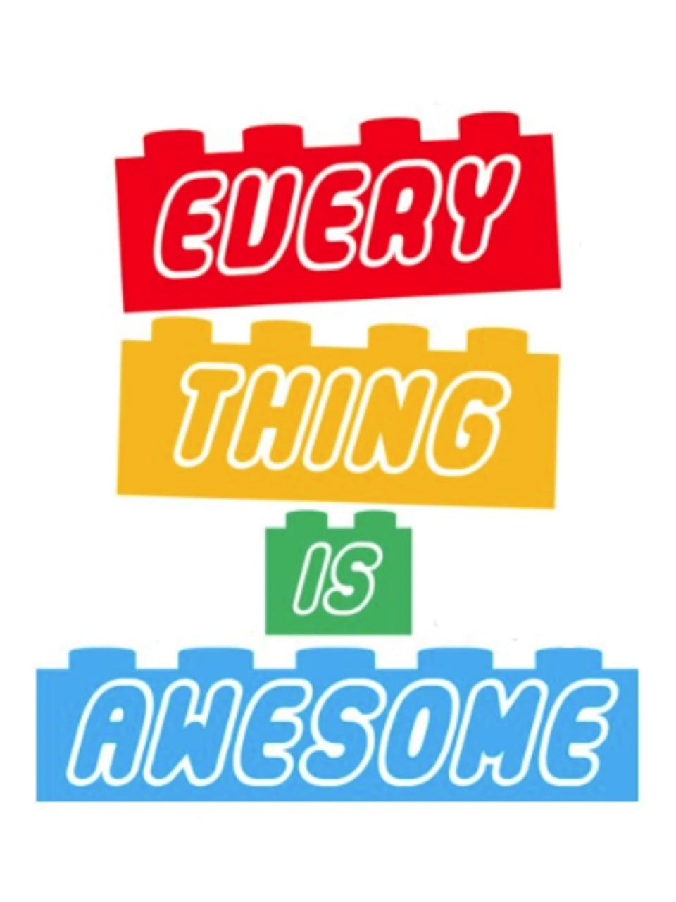 4" LEGO® Inspired Everything Is Awesome Vinyl Decal – Outdoor Rated